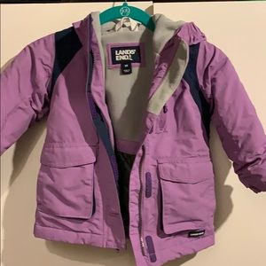 Lands End Purple 3T Coat Parka